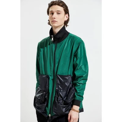 New Urban Outfitters LYpH Smitt Two-Tone Track Jacket $479  MEDIUM  Green/Black  - Image 1 of 4