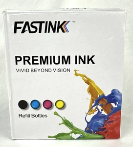 3 FASTINK Premium Ink Refill Bottles 522 Black High Capacity, NOS, Free Ship - Picture 1 of 14