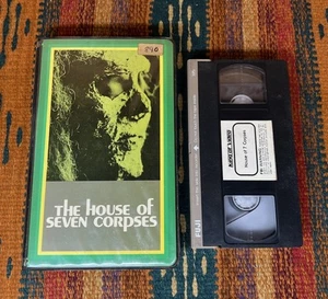 RARE King Of Video House Of Seven Corpses VHS Horror Clamshell Case - Foto 1 di 8