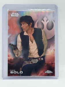 2025 Topps Chrome Star Wars Rainbow Refractor Han Solo #CE-25 - Picture 1 of 2
