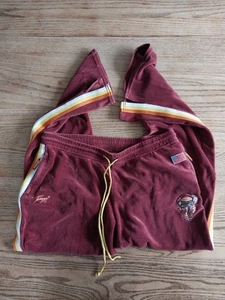 VTG Platinum Fubu Velour Sweatpants 75th Harlem Globetrotters Mens Sz 32-36 X 30 - Picture 1 of 11