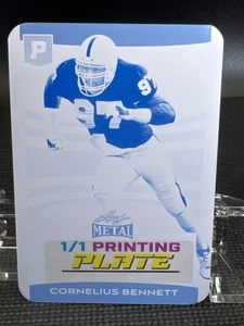 2025 Leaf Metal Pristine Cornelius Bennet Cyan Printing Plate 1/1 - Picture 1 of 2