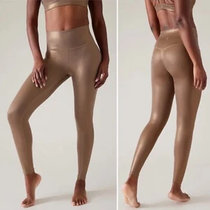 Neu mit Etikett Athleta Elation Shine Tight LARGE PETITE L/P Pyrit Glanz ultrahoher Bund - Bild 1 von 10