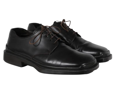 Prada AW99 Vtg Square Toe Lace Up 11 UK 10 Dark Brown Leather Dress Oxfords Shoe - Image 1 of 4