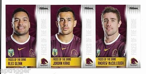 2017 NRL Traders Faces of the Game BRONCOS 3 Card Set - Imagen 1 de 1