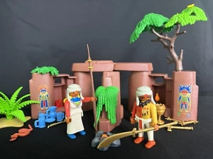 Playmobil 3017 Mayan Treasure Cave Jungle w/ 3873 3870 Indigenous Native Figures - Picture 1 of 8