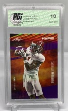 Jameson Williams 2022 Leaf HYPE! #88 Purple Shimmer 1 of 1 Rookie Card PGI 10
