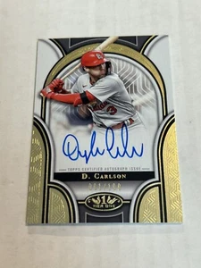 2023 TOPPS TIER ONE DYLAN CARLSON 81/199 ON CARD AUTO CARDINALS SP - Picture 1 of 2