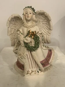 Vntg Sarah’s Angels Holiday Musical Figurine “Samantha” Plays “Hark The Herald” - Picture 1 of 24