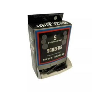 Metallpfeife 20mm Pfeifensiebe Silber Rauchen Tabak Gaze Premium 500 Box  - Bild 1 von 2