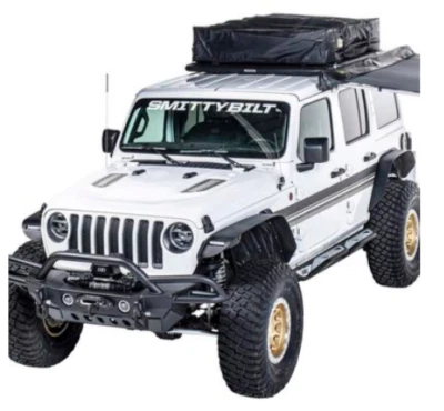 Smittybilt XRC Front and Rear Flat Fender Flare Set For 18-22 Jeep Wrangler JL  - Imagem 1 de 4
