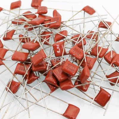 US Stock 50pcs CBB Metallized Film Capacitor 0.1uF 100nf .1mfd 104J 100V