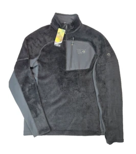 Mountain Hardwear Monkey Man Grid Black Fleece 1/4 Zip Puulover Jacket XL NEW - Picture 1 of 12