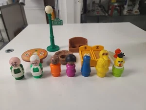 Vintage Little People SEASAME STREET FIGURE LOT Cookie Bert Fisher Price Loose - Picture 1 of 7