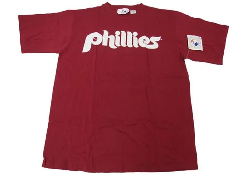 NEW Philadelphia Phillies Mens Size XLT XL-Tall Majestic Maroon Shirt Cover