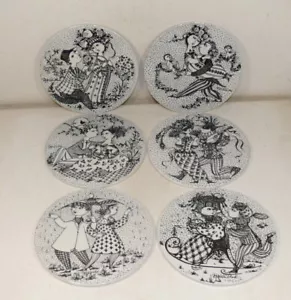 NYMOLLE Bjorn Wiinblad - 6 January to June Month Plates - Picture 1 of 1