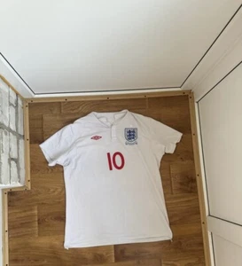 England 2009/2010 Away Football Shirt Soccer Jersey Rooney #10 Size 44 (L) - Picture 1 of 6