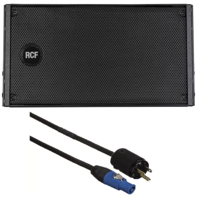 RCF HDL 10-A ACTIVE 1400W 10" Speaker + RCF MED-PCB-SJ14-8FT AdapterCable (MINT) - Image 1 of 4
