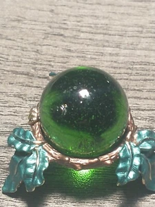 Vintage Green Glass Marble .95" Unknown Brand Collectable - Picture 1 of 5