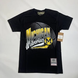NEW MITCHELL AND NESS NCAA MICHIGAN WOLVERINES TEE SMALL - Picture 1 of 5