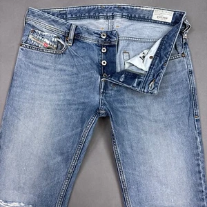 Diesel Jeans Mens 31x32 Blue Zatiny Bootcut 0800Z Light Washed Out Faded Pants - Picture 1 of 22