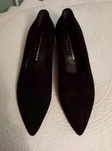 Robert Clergerie Black Suede Slip-on Shoes UK 4.5 EU 37.5 - Picture 1 of 8