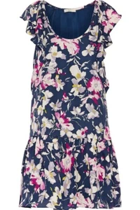 Nuevo con etiquetas Joie Larose 100% Seda Mini Vestido con Volantes en Brillante Freesia Floral Talla XS - Imagen 1 de 6