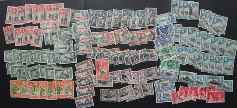 CEYLON - George VI Collection, 1937 to 1947 (130 stamps) G Cover