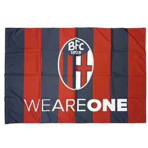 Bandiera BOLOGNA FC Articolo Ufficiale Rosso Blu "WE ARE ONE" Misura 100X140. cm - Picture 1 of 1