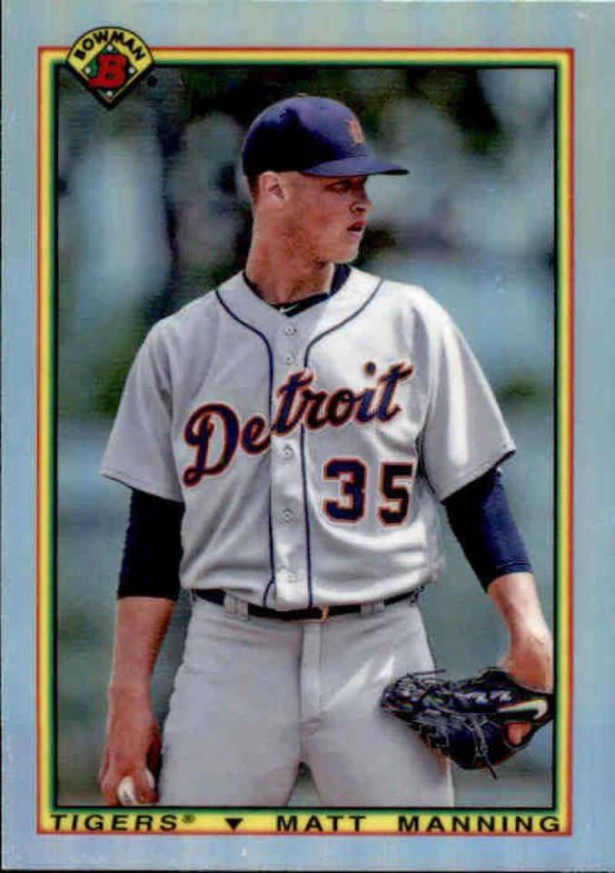 2020 Bowman Chrome #90B-MM Matt Manning '90 Bowman Refractor Detroit Tigers  - Image 1 of 2