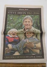 The Courier Mail Steve Irwin 1962-2006 newspaper lift out 