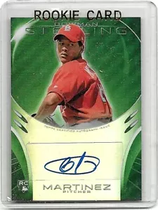 CARLOS MARTINEZ 2013 AUTÓGRAFO CERTIFICADO BOWMAN ESTERLINA #/125 NOVATO - Imagen 1 de 1