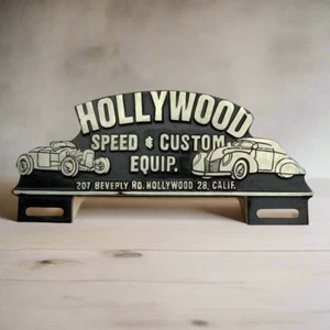 Hollywood Speed & maßgeschneiderte Ausrüstung. Auto Nummernschild FOB Topper mit Vintage Design - Bild 1 von 5