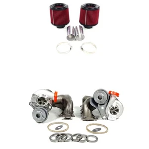 900hp Billet 6+6 TD04L-19T Twin Turbos+2.25" Air Filters For BMW N54 335i xi 3.0 - Bild 1 von 1