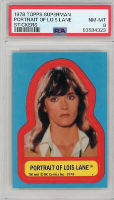 1978 Topps DC Comics Superman Stickers Portrait of LOIS LANE PSA 8 NM-MT - Image 1 of 2