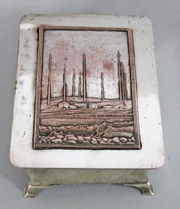 MARCONI KABELLOSE ZIGARETTENSCHACHTEL ZEIGT DEN FUNKSENDER CARNARVON 1916 - Bild 1 von 12