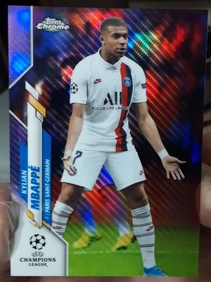 2019-20 Topps Chrome UCL  Purple Carbon Fiber Kylian Mbappé PSG Real Madrid 2025 - Image 1 of 3