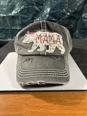 Khbetos Black Lace Mama Bear Baseball Cap Adjustable - Image 1 of 3