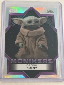 Tarjeta insertada 2023 Topps Chrome Star Wars Grogu “Kid” Monikers #M-7 - Imagen 1 de 2