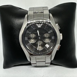 Emporio Armani AR1465 Men's Silver Ceramic Analog Dial Chronograph Watch HME563 - Picture 1 of 11