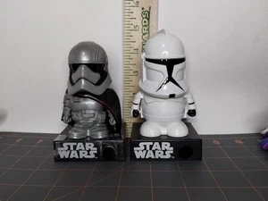 Dispensador de dulces Star Wars Darth Vader & Clone Trooper (lote de 2) baterías muertas - Imagen 1 de 6