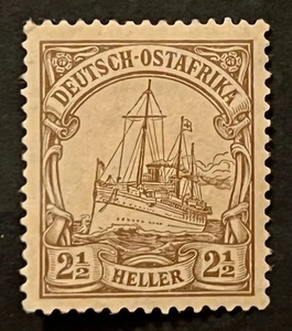 Travelstamps; Germany East Africa stamps 2 1/2h Kaisers Yacht Mint OG H WMK - Picture 1 of 5