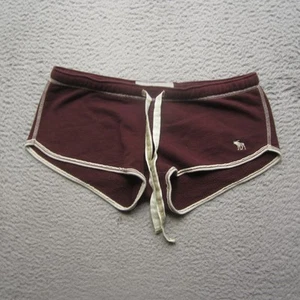 Pantaloncini vintage Abercrombie & Fitch donna XS Y2K Spellout alce felpa ricamata - Foto 1 di 12