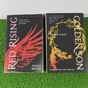 Red Rising + Golden Son by Pierce Brown (Paperback) 2014 Science Fiction - Picture 1 of 11