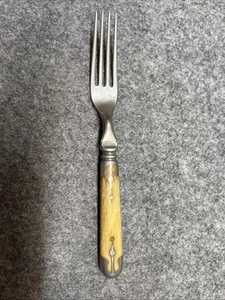 Civil War Fork Utensil 1860s Cutlery Silver Toned Metal Design Antique - Picture 1 of 6