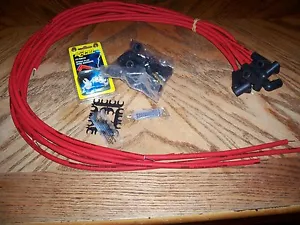 8.5MM SPIRAL CORE RED UNIVERSAL SPARK PLUG WIRE SET 90 DEGREE ENDS HEI USA MADE! - Picture 1 of 1
