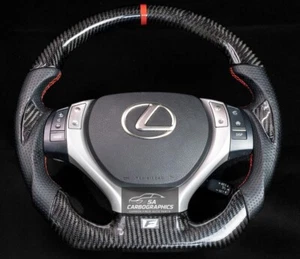 Lexus ES350 ES250 ES300h 2012-2017 Carbon Fiber Steering Wheel Flat Bottom - Picture 1 of 14