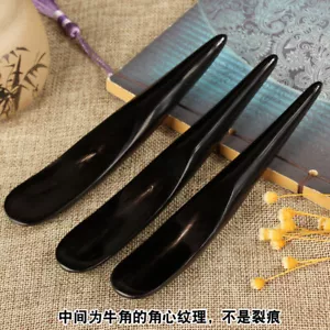 Herramienta de masaje facial Gua Sha cuerno de búfalo negro para pies - Imagen 1 de 6