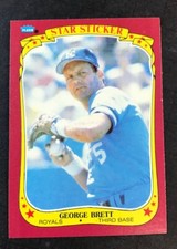 1986 Fleer star sticker #11 george brett