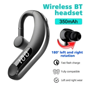 Business Bluetooth Headphones Wireless Stereo Earphone Earpiece Headset Earbud - Picture 1 of 27